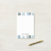 Blue White Cream Abstract Post-it® Notes (Op bureau)