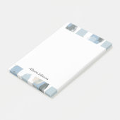 Blue White Cream Abstract Post-it® Notes (Schuin)