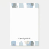 Blue White Cream Abstract Post-it® Notes (Voorkant)