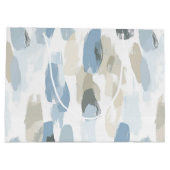 Blue White Cream Abstracte bruiloft Groot Cadeauzakje (Achterkant)