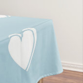 Blue White Cute Simple Heart Patroon Tafelkleed (Voorbeeld)