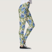 Blue White Daisy Flowers Leggings (Rechts)