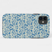 Blue White Damask iPhone 5 Hoesje (Achterkant (horizontaal))