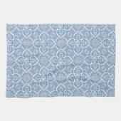 Blue & White Damask Kitchen Towel Theedoek (Horizontaal)