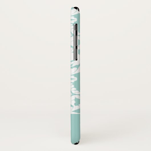 Blue White Damask Monogram Case-Mate iPhone Case (Achterkant/links)