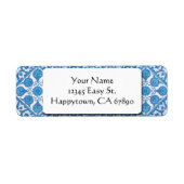 Blue White Delft Cornflower - Aangepaste Adresetik Etiket (Voorkant)
