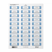 Blue White Delft Cornflower - Aangepaste Adresetik Etiket (Full Sheet)