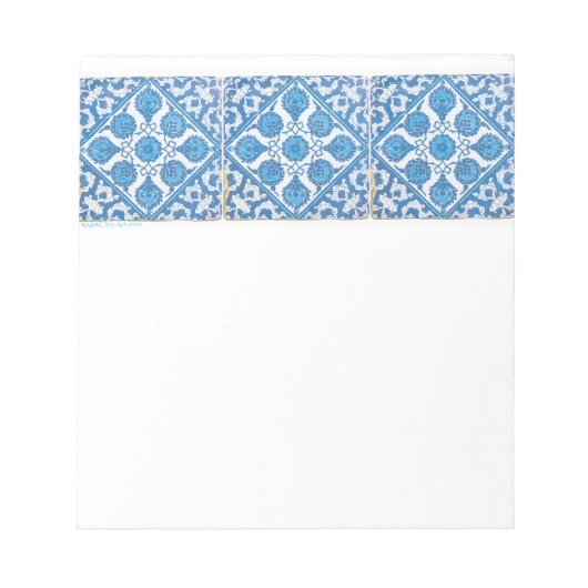 Blue White Delft Cornflower Art Notitieblok (Voorkant)