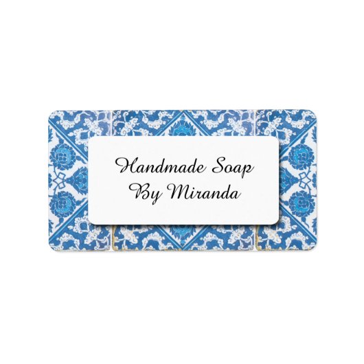 Blue White Delft Cornflower - Etiketten voor aange (Voorkant)