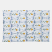 Blue White Delft Tulip Faux Tiles Kitchen Towel Theedoek (Horizontaal)