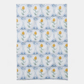 Blue White Delft Tulip Faux Tiles Kitchen Towel Theedoek (Verticaal)
