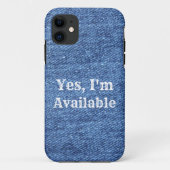Blue White Denim Theme Wedding Case-Mate iPhone Case (Achterkant)