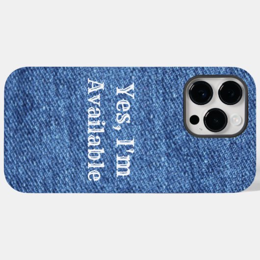 Blue White Denim Theme Wedding Case-Mate iPhone Case (Achterkant (horizontaal))