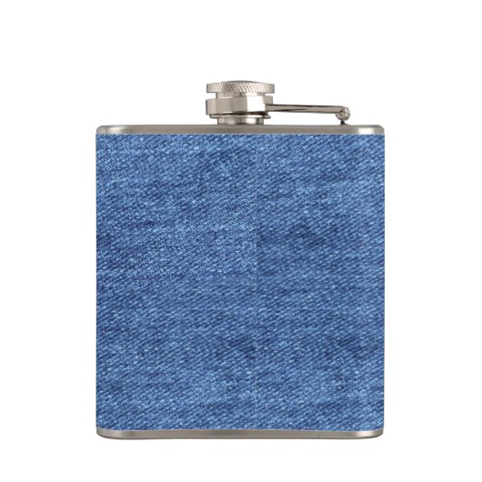 Blue White Denim Theme Wedding Heupfles (Achterkant)