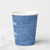 Blue White Denim Theme Wedding Papieren Bekers (Links)