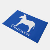 Blue White Donkey Democraat Custom Deurmat (Schuin)