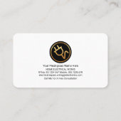 Blue White Electrical Service Contractor Visitekaartje (Achterkant)