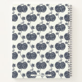 Blue White Elegant Apples   Patroon Notitieboek (Achterkant)