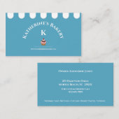 Blue White Elegant Bakery Visitekaartje (Voorkant / Achterkant)