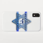 Blue White en The Star of David - iPhone 4 - Hoesj Case-Mate iPhone Case (Achterkant (horizontaal))