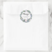 Blue White Floral 60th Birthday Hartelijk dank Ronde Sticker (Tas)