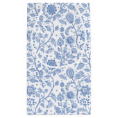 Blue White Floral Botanical Pattern Boho Whimsical Klein Cadeauzakje (Achterkant)
