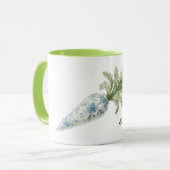 Blue White Floral Carrot Mok (Voorkant links)