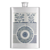 Blue White Floral Chinese Round Flacon (Voorkant)