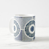 Blue White Floral Chinese Round Koffiemok (Voorkant links)