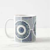Blue White Floral Chinese Round Koffiemok (Links)