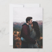 Blue White Floral Chinoiserie Foto Save the Date (Achterkant)