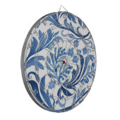 Blue & White Floral Design | Chinoiserie Pattern Dartbord (Voorkant Links)