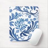 Blue & White Floral Design | Chinoiserie Pattern Muismat (Met muis)