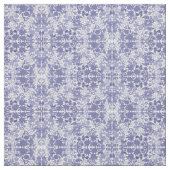 Blue White Floral Designer Fabric Stof (Swatch)