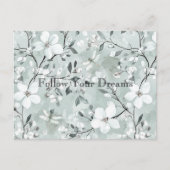 Blue White Floral Dragonflies Briefkaart (Voorkant)