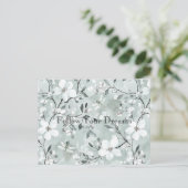 Blue White Floral Dragonflies Briefkaart (Staand voorkant)