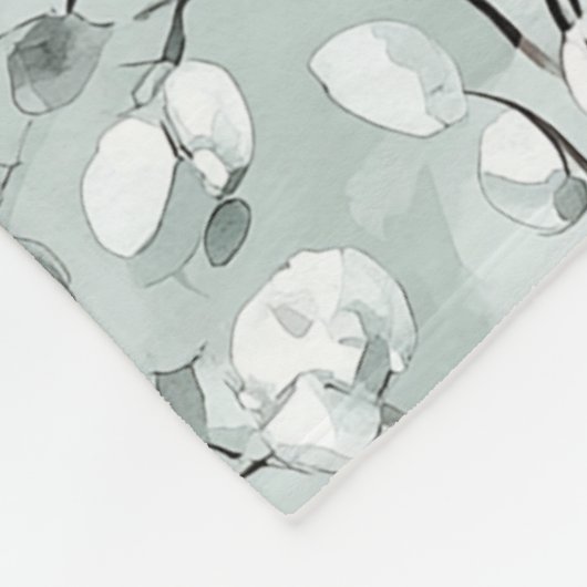 Blue White Floral Dragonflies Fleece Deken (Hoek)