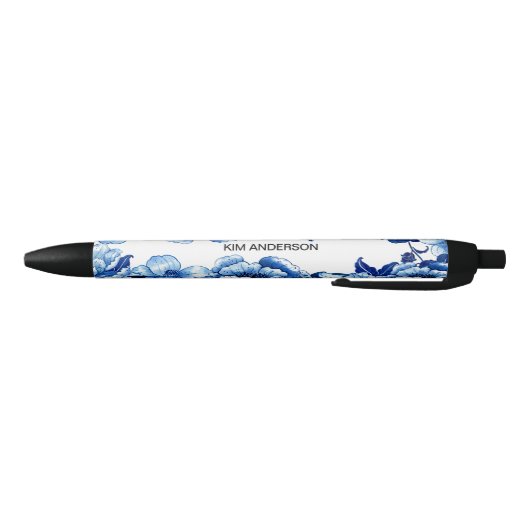 Blue White Floral Pen with Customizable Name (Bodem)