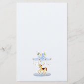 Blue White Floral raad wie Baby shower games spele (Achterkant)