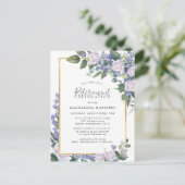 Blue White Floral Retirement Party Uitnodiging (Staand voorkant)