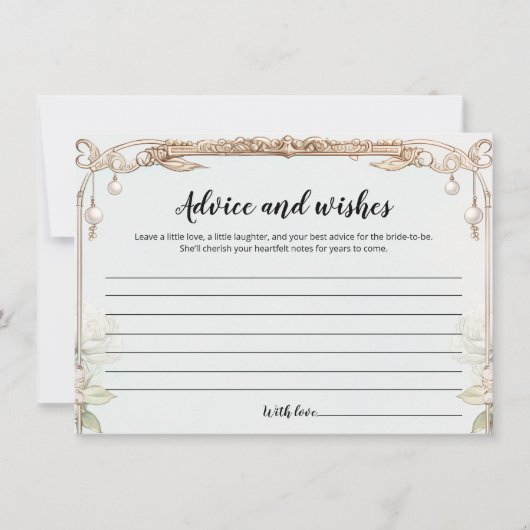 Blue White Floral Vrijgezellenfeest Advies en wens (Voorkant)