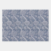 Blue White Floral  William Morris Patronen Inpakpapier Vel (Voorkant 2)