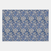 Blue White Floral  William Morris Patronen Inpakpapier Vel (Voorkant)
