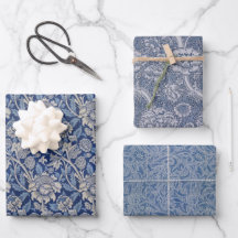 Blue White Floral  William Morris Patronen