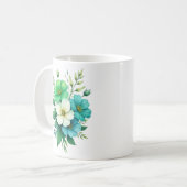 Blue White Flowers Bouquet-57453 Koffiemok (Voorkant links)