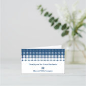 Blue & White Folded Combined Thank You & Afsprakenkaart (Voorkant)