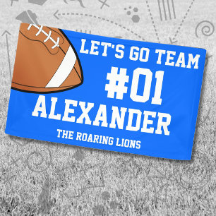 Blue White Football Team Spirit Spandoek