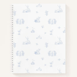 Blue White Forest Woodland Toile Notitieboek