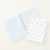 Blue White Forest Woodland Toile Notitieboek (Binnen)