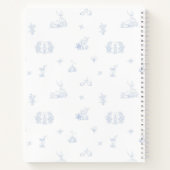 Blue White Forest Woodland Toile Notitieboek (Achterkant)